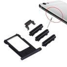 4 in 1 for iPhone 6s (Card Tray + Volume Control Key + Power Button + Mute Switch Vibrator Key)(Black) - 1