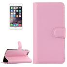 For iPhone 6 & 6s Litchi Texture Horizontal Flip Leather Case with Holder & Card Slots & Wallet(Pink) - 1