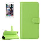 For iPhone 6 & 6s Litchi Texture Horizontal Flip Leather Case with Holder & Card Slots & Wallet(Green) - 1