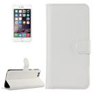 For iPhone 6 & 6s Litchi Texture Horizontal Flip Leather Case with Holder & Card Slots & Wallet(White) - 1