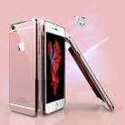 For iPhone 6 & 6s Diamond Bling Luxury Plating PC Frame Transparent TPU Protective Case(Rose Gold) - 3