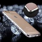 For iPhone 6 & 6s Diamond Bling Luxury Plating PC Frame Transparent TPU Protective Case(Silver) - 1