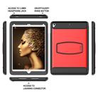 For iPad 9.7 (2018) & iPad 9.7 (2017)  PC+Silicone Shock Resistant Protective Back Cover Case With Holder(Red) - 2