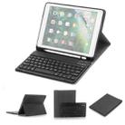 Detachable Bluetooth Keyboard + Horizontal Flip Leather Tablet Case with Holder & Pencil Holder for iPad Pro 9.7 inch, iPad Air, iPad Air 2, iPad 9.7 inch (2017), iPad 9.7 inch (2018) (Black) - 1