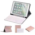 Detachable Bluetooth Keyboard + Horizontal Flip Leather Tablet Case with Holder & Pencil Holder for iPad Pro 9.7 inch, iPad Air, iPad Air 2, iPad 9.7 inch (2017), iPad 9.7 inch (2018) (Rose Gold) - 1