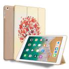 Maple Pattern Horizontal Flip PU Leather Case for iPad 9.7 (2018) & (2017) / Air 2 / Air, with Three-folding Holder & Honeycomb TPU Cover - 1