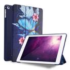 Butterflies Pattern Horizontal Flip PU Leather Case for iPad 9.7 (2018) & (2017) / Air 2 / Air, with Three-folding Holder & Honeycomb TPU Cover - 1