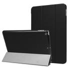 For iPad 9.7 (2018) & iPad 9.7 (2017) Custer Texture Horizontal Flip Leather Case with Three-folding Holder & Sleep / Wake-up Function(Black) - 1