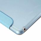 For iPad 9.7 (2018) & iPad 9.7 inch (2017) & iPad Air Silk Texture Horizontal Flip Leather Case with Three-folding Holder(Blue) - 7