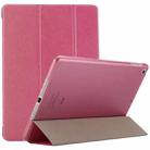 For iPad 9.7 (2018) & iPad 9.7 inch (2017) & iPad Air Silk Texture Horizontal Flip Leather Case with Three-folding Holder(Magenta) - 1