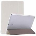 For iPad 9.7 (2018) & iPad 9.7 inch (2017) & iPad Air Silk Texture Horizontal Flip Leather Case with Three-folding Holder(White) - 1