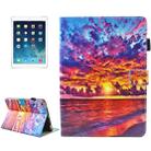 For iPad 9.7 (2018) & iPad 9.7 inch 2017 / iPad Air / iPad Air 2 Universal Sunset Landscape Pattern Horizontal Flip Leather Protective Case with Holder & Card Slots - 1