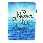 For iPad 9.7 (2018) & iPad 9.7 inch 2017 / iPad Air / iPad Air 2 Universal Never Stop Dreaming Pattern Horizontal Flip Leather Protective Case with Holder & Card Slots - 2