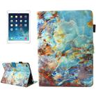 For iPad 9.7 (2018) & iPad 9.7 inch 2017 / iPad Air / iPad Air 2 Universal Green Marble Pattern Horizontal Flip Leather Protective Case with Holder & Card Slots - 1
