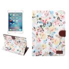 For New iPad 9.7 inch iPad air (IPAD5) & IPAD air2 (IPAD6) Universal Flower Pattern Cloth Surface Horizontal Flip Leather Protective Case with Holder & Card Slots & Wallet & Sleep(White) - 1