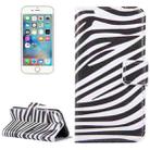 For  iPhone 8 & 7  Zebra Stripes Pattern Leather Case with Holder & Card Slots & Wallet  - 1