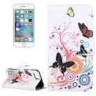 For  iPhone 8 & 7  White Butterfly Pattern Leather Case with Holder & Card Slots & Wallet  - 1