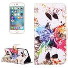 For  iPhone 8 & 7  Crystal Butterfly Pattern Leather Case with Holder & Card Slots & Wallet  - 1