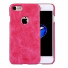 MOFI for  iPhone 7  Crazy Horse Texture Leather Surface PC Protective Case Back Cover(Magenta) - 1