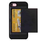 For  iPhone 8 & 7  Slide Style TPU + PC Combination Case with Card Slot(Black) - 3