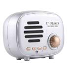 Q108 Retro Mini Wireless Bluetooth Speaker, Support Hands-free / TF Card / U disk / FM(Silver) - 1