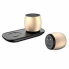 SARDiNE F1 Aluminium Alloy Stereo Wireless Bluetooth Speaker with Charging Dock, Support Hands-free(Gold) - 2