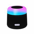 NewRixing NR-3500 Multi-function Atmosphere Light Wireless Charging Bluetooth Speaker with Hands-free Call Function, Support TF Card & USB & FM & AUX(Black) - 1