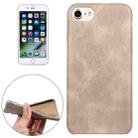 For  iPhone 8 & 7  Crazy Horse Texture Leather Surface Soft TPU Protective Back Case(Grey) - 1