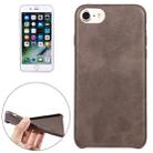 For  iPhone 8 & 7  Crazy Horse Texture Leather Surface Soft TPU Protective Back Case(Brown) - 1