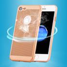 For  iPhone 8 & 7  Lightweight Breathable Full Coverage PC Shockproof Protective Back Cover Case(Gold) - 1