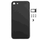 5 in 1 for iPhone 7 (Back Cover + Card Tray + Volume Control Key + Power Button + Mute Switch Vibrator Key) Full Assembly Housing Cover(Black) - 1
