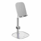 Baseus Portable Adjustable Aluminium Alloy Desktop Holder Bracket, Telescopic Version(Silver) - 1