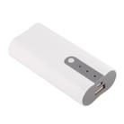 DIY 2x 18650 Batteries (Not Included) Portable Power Bank Shell Box Charger(White) - 2