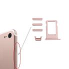 Card Tray + Volume Control Key + Power Button + Mute Switch Vibrator Key for iPhone 7(Rose Gold) - 1