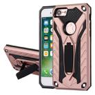 Tough Armor TPU + PC Combination Case with Holder, For  iPhone 8 & 7  Tough Armor TPU + PC Combination Case with Holder(Rose Gold) - 1