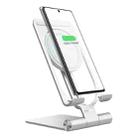 NILLKIN 2 in 1 15W PoweHold Mini Vertical Foldable Detachable Wireless Charger Mobile Phone Holder (Silver) - 1