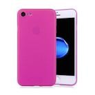 For  iPhone 8 & 7  Frosted Transparent Protective Back Cover Case(Magenta) - 1