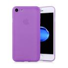 For  iPhone 8 & 7  Frosted Transparent Protective Back Cover Case(Purple) - 1