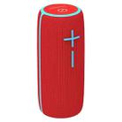 HOPESTAR P21 TWS Portable Outdoor Waterproof Woven Textured Bluetooth Speaker, Support Hands-free Call & U Disk & TF Card & 3.5mm AUX & FM (Red) - 1