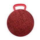 A01L Cloth Texture Round Portable Mini Bluetooth Speaker, Support Hands-free Call & TF Card(Red) - 1