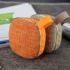 X25new Cloth Texture Square Portable Mini Bluetooth Speaker, Support Hands-free Call & TF Card & AUX(Orange) - 1