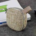X25new Cloth Texture Square Portable Mini Bluetooth Speaker, Support Hands-free Call & TF Card & AUX(Grey) - 1