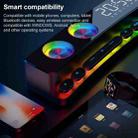 SOAIY SH39 Standard Edition Colorful Spectrum Lighting Effect + Bluetooth 5.0 + Dual Speakers and Dual Vibration Film Desktop Home Gaming Bluetooth Speaker(Black) - 5