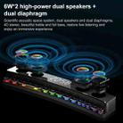 SOAIY SH39 Colorful Spectrum Lighting Effect + Mechanical Buttons + Clock Alarm + Battery Desktop Home Gaming Bluetooth Speaker(Black) - 4