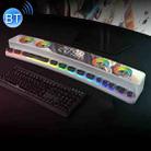SOAIY SH39 Colorful Spectrum Lighting Effect + Mechanical Buttons + Clock Alarm + Battery Desktop Home Gaming Bluetooth Speaker(White) - 1