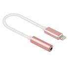 8 Pin to 3.5mm Audio Adapter, Length: About 12cm, Support iOS 13.1 or Above(Rose Gold) - 1