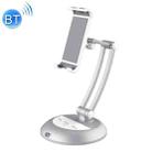 BH-41 Desktop Bluetooth Speaker Holder For 4.5-11 inch Mobile Phone / Tablet(Silver) - 1