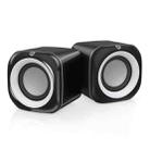 A1 Upgraded Version USB Wire-controlled 4D Stereo Sound Mini Wired Speaker, Cable Length: 1.3m(Black) - 1
