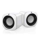 A1 Upgraded Version USB Wire-controlled 4D Stereo Sound Mini Wired Speaker, Cable Length: 1.3m(White) - 1