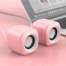 A1 USB Wire-controlled 9D Subwoofer Sound Mini Wired Speaker, Premium Version(Pink) - 1